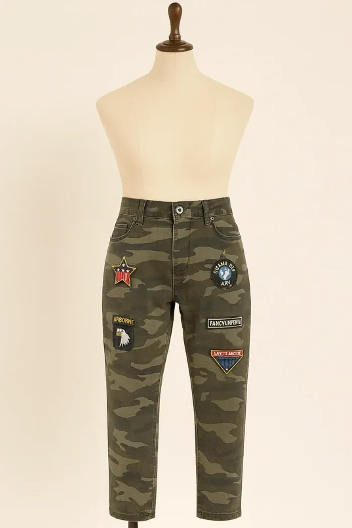 Jean militaire avec patch