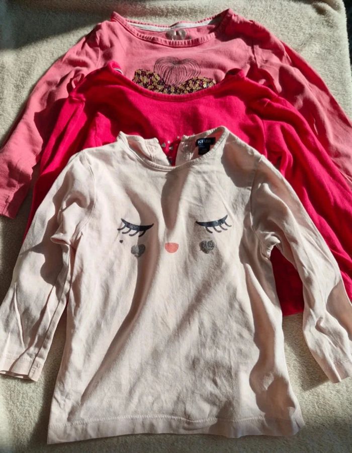 Lot de 3 tee-shirt short manches longues. Petit prix - photo numéro 2