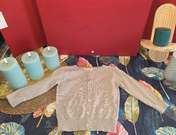 Gilet taupe/dorée 2-3 ans