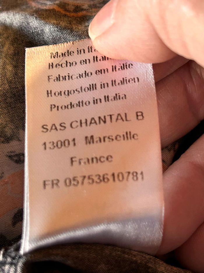 robe noire fleurie taille unique Chantal B - photo numéro 7