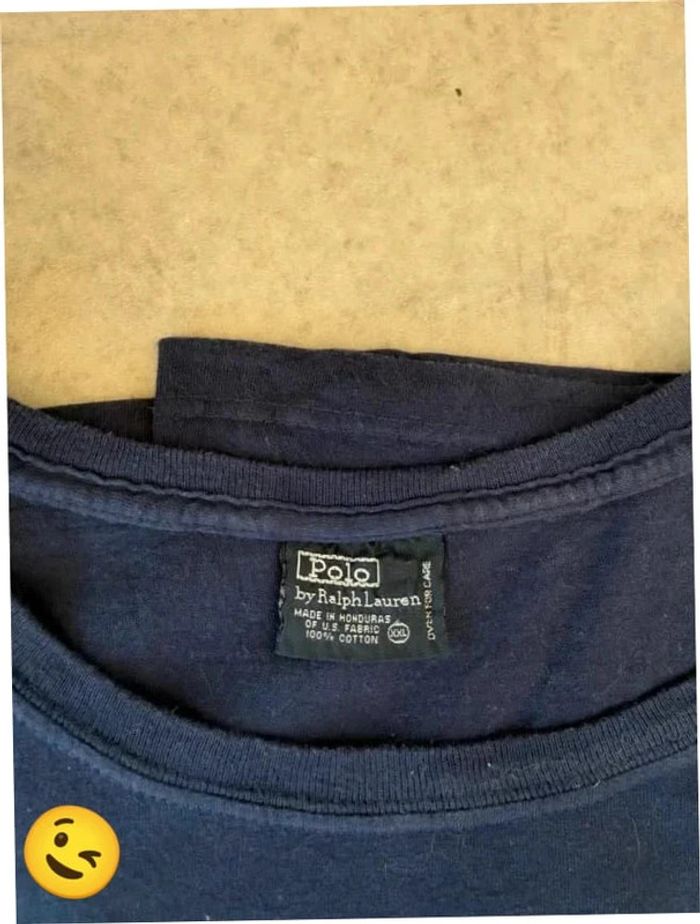 Tee-shirt Ralph lauren XXL coupe col rond marine Homme Men tee19 - photo numéro 2