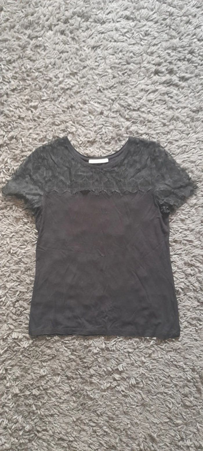 T-shirt Top bi matière
