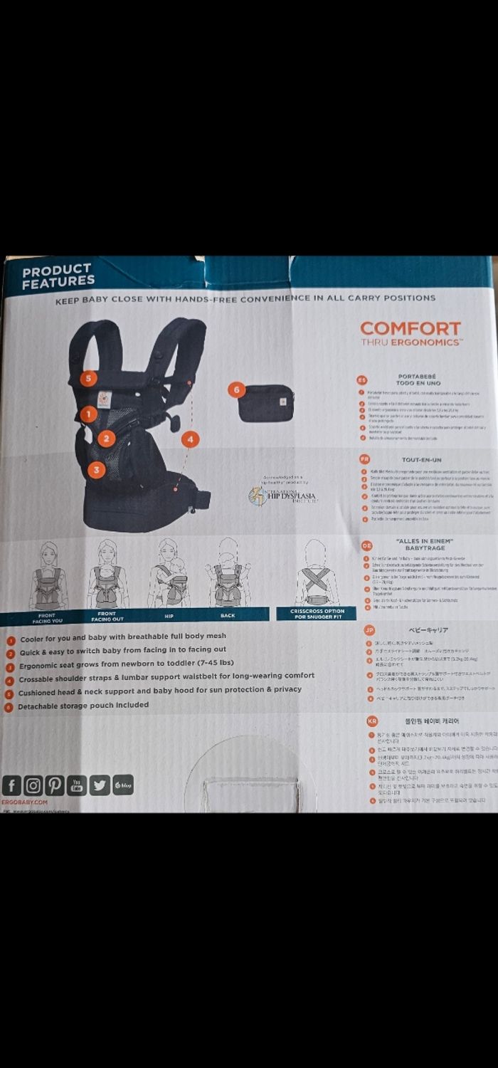 Porte bebe ergobaby omni 360 neuf - photo numéro 2