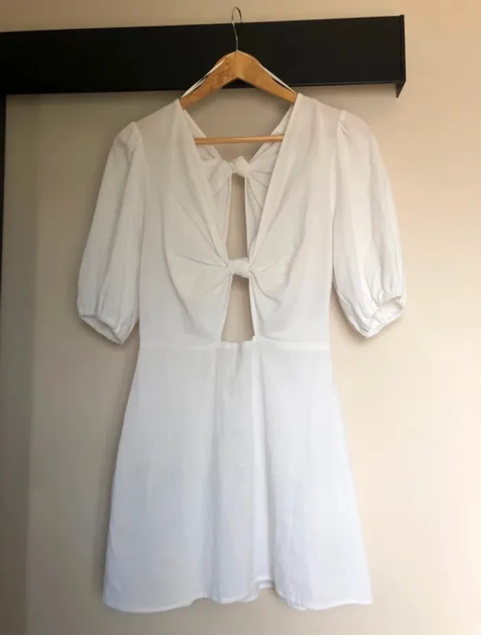 Robe H&M 38 - 100% coton blanc, dos nu