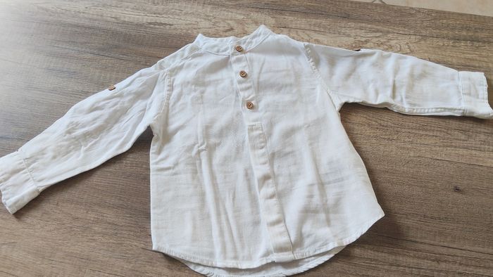Chemise blanche en lin 3 ans