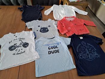 T.shirts et gilets garçon été 12 mois