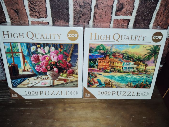 Lot de deux puzzles 1000 pièces Zoe