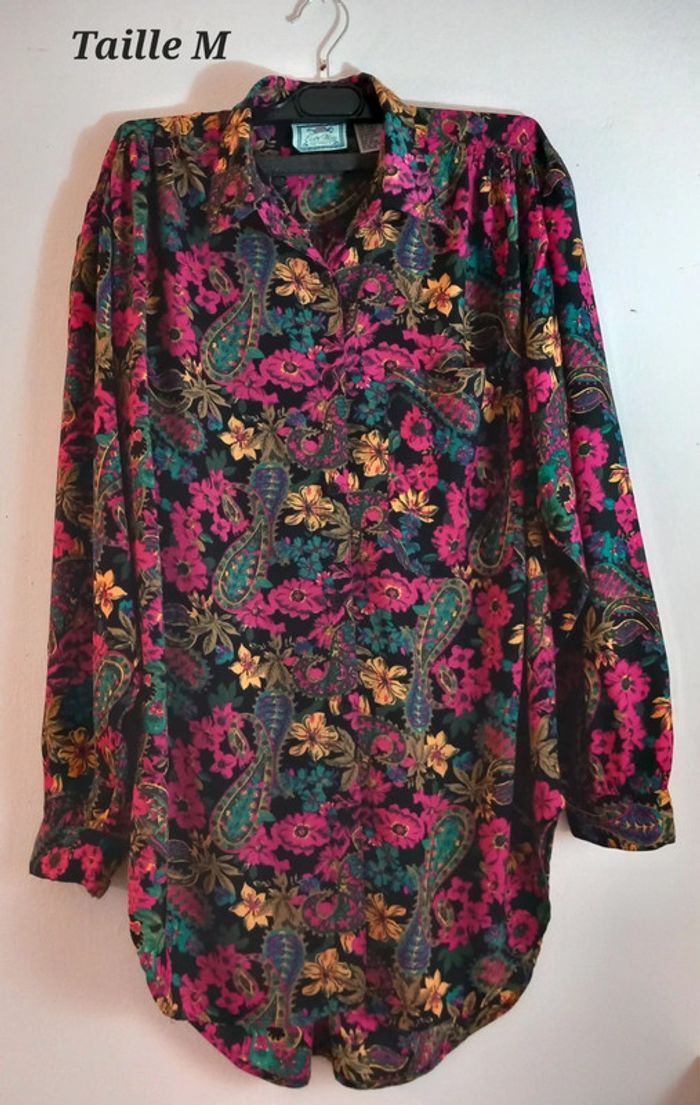 Chemise à fleurs taille M