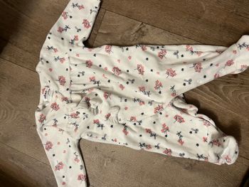 Body, blanc à fleur, 3 mois, très bon état, gémo