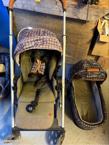 Poussette couffins siège auto + base cybex