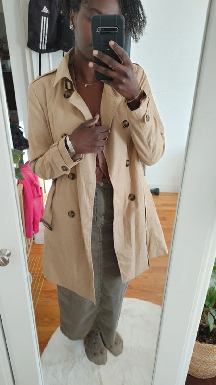 Trench couleur beige ceinture - photo numéro 18