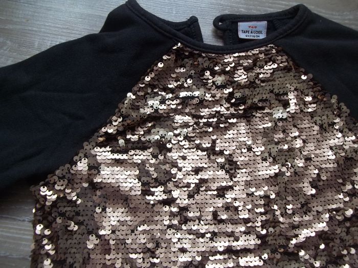 Robe sweat et sequins dorés Tape à l'Oeil (1) 6 ans/116 cm - photo numéro 2
