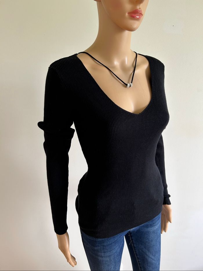 Pull noir neuf à manches longues Morgan taille XS (valeur 35€) - photo numéro 2