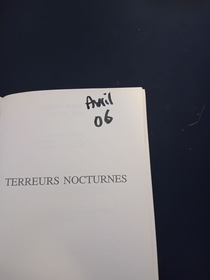 Livre "Terreurs nocturnes" - photo numéro 3