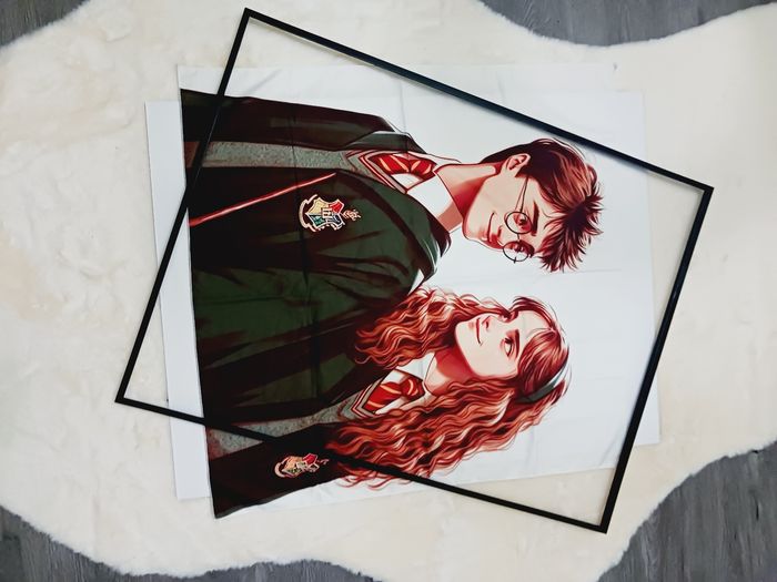 Impression sur toile tissus 70x70 neuf à encadrer