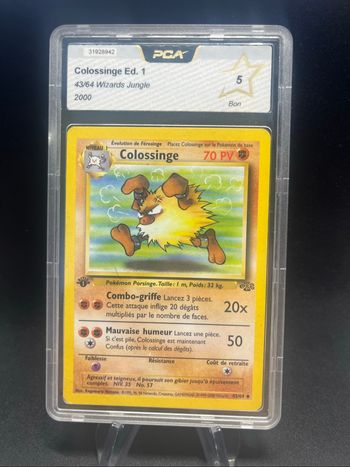 Carte Pokémon Colossinge 43/64 Ed1 PCA 5