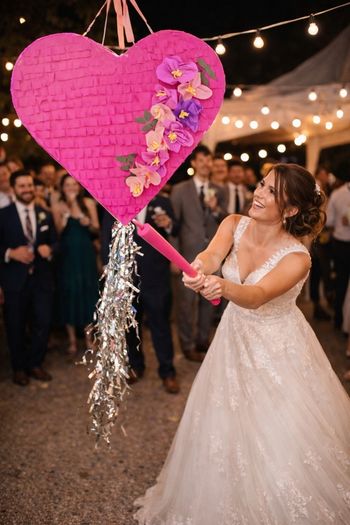 Pinata en forme de cœur mariage anniversaire