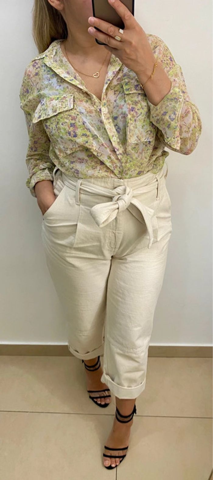 Chemise Fleurie Pull & Bear Taille M - photo numéro 3