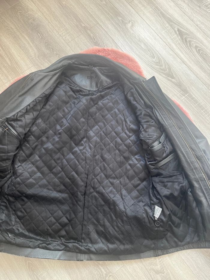 Veste cuir homme 50 noir - photo numéro 7