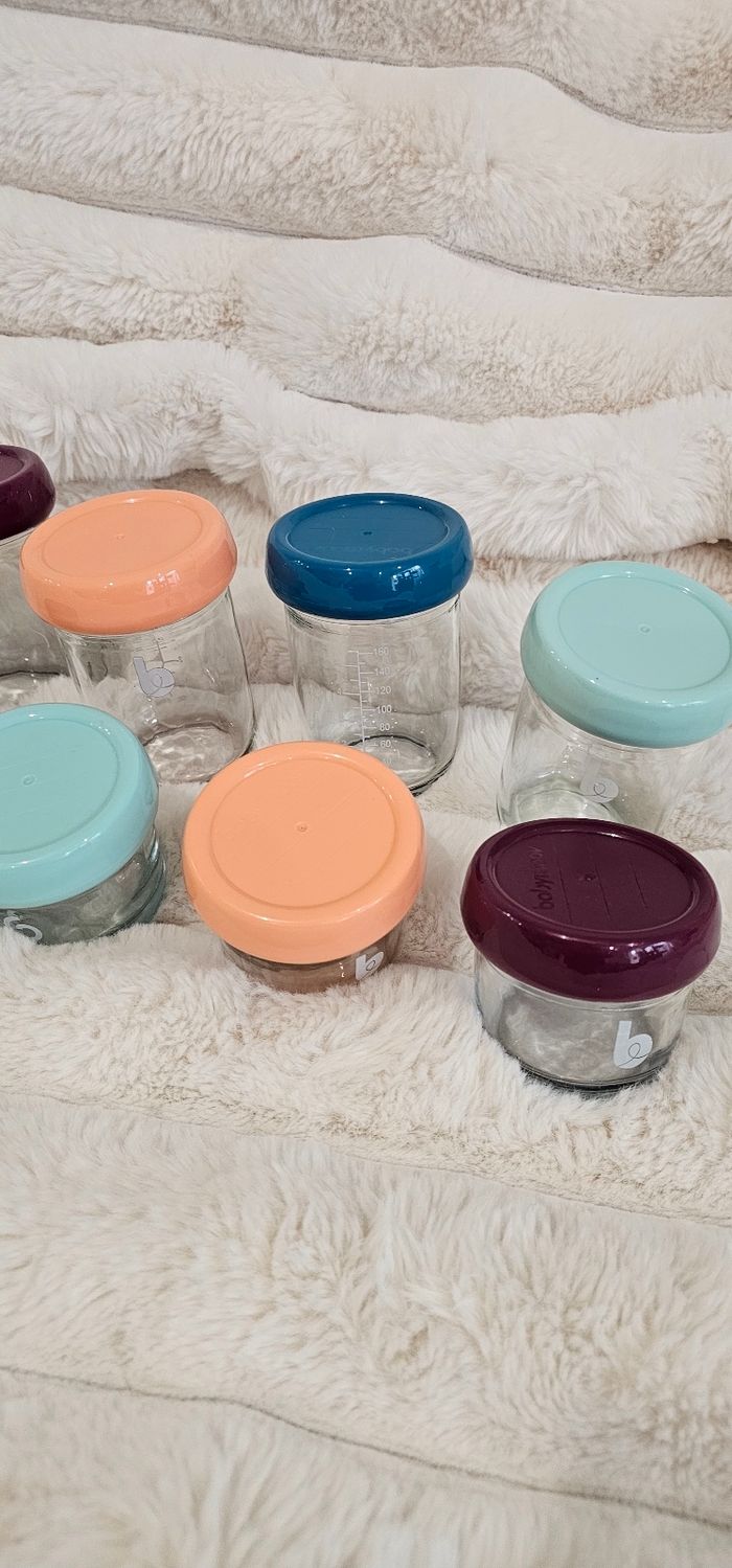 Lot de 8 pots en verre Babybols babymoov en très bon état. - photo numéro 3