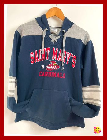 🧥 Sweat Champion Saint Mary’s Cardinals – Taille S – Bleu marine – Broderie – Épais