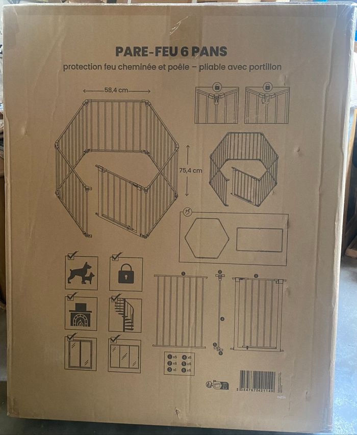 Neuf Grande Barrière de sécurité 360cm Protection pour Enfants/Animaux de Poêle à bois/escaliers - photo numéro 4
