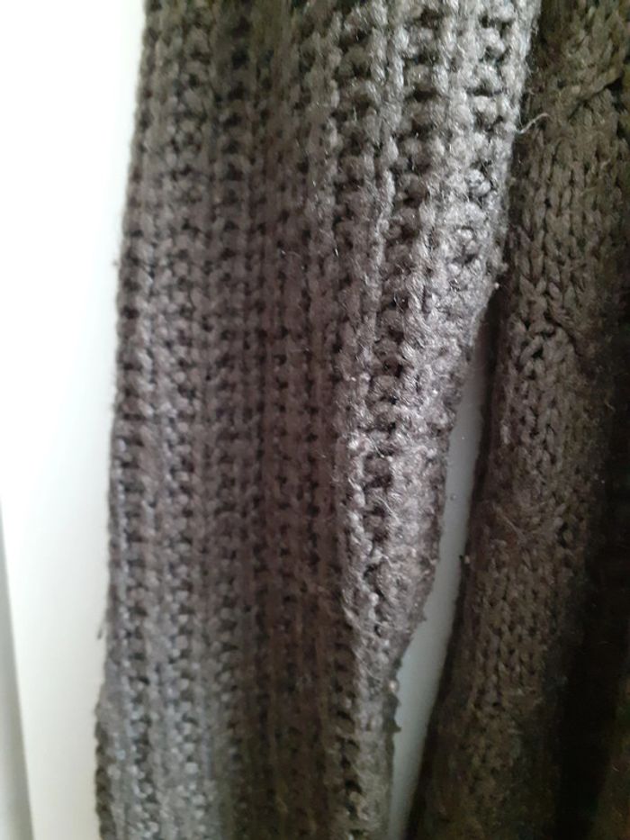 Veste en laine marron chose promise taille L - photo numéro 3