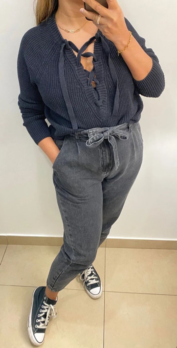 Superbe Pull  Côtelé A Nouer Taille M - photo numéro 6