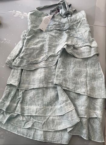 Belle robe One Step T 40 100% lin gris clair