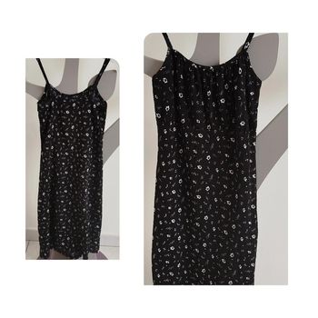 Robe à bretelles noire fleurie Kiabi taille XXS soit 12/13 ans