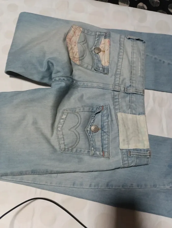 Pantalon jeans femme Vintage Avenue taille 38/40 coupe évasée pattes d' éléphants rétro vintage - photo numéro 9