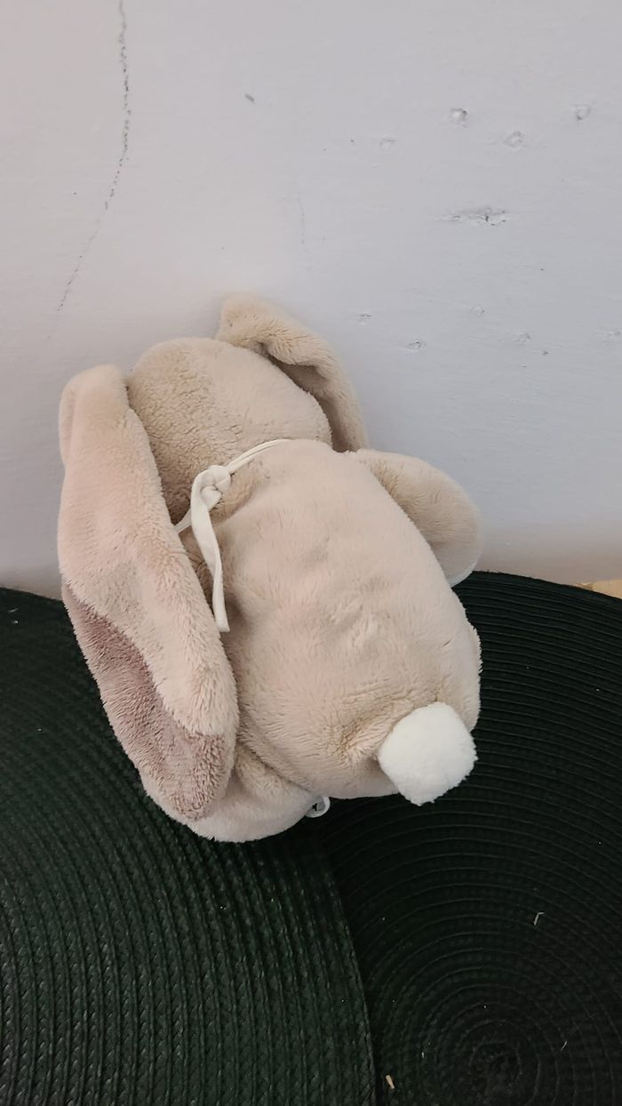 Doudou lapin marron beige gris VACO - photo numéro 3