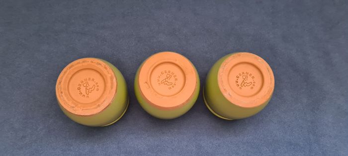 3 pots vert en grès alimentaire - Cermer - photo numéro 3