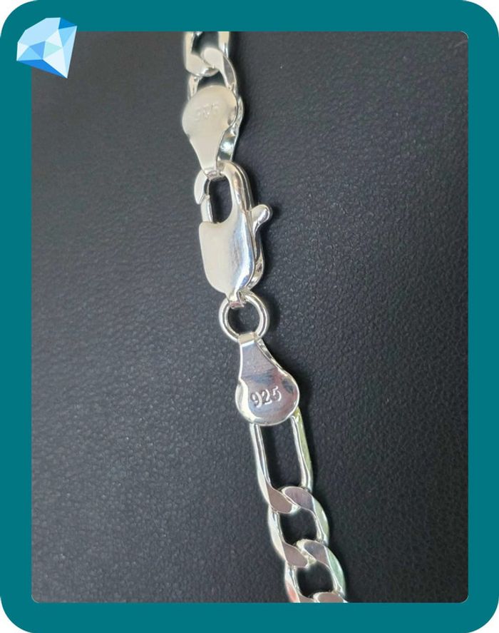 Collier maille figaro 6mm 45cm - photo numéro 4