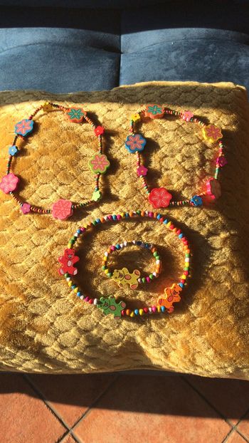 Lot Collier en bois