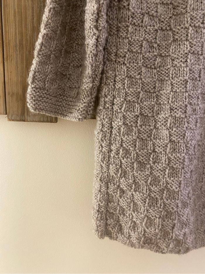 Gilet long tricoté main Taille S - photo numéro 8