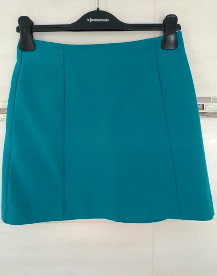 Jupe Camaïeu t.36 turquoise - photo numéro 2