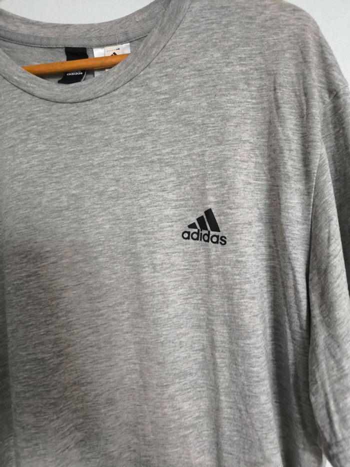 Tee shirt long gris adidas taille XL - photo numéro 2