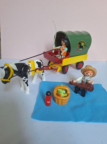 Playmobil Country pique-nique charette  enfants charette