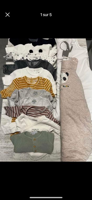 Lot de vêtements 1 mois
