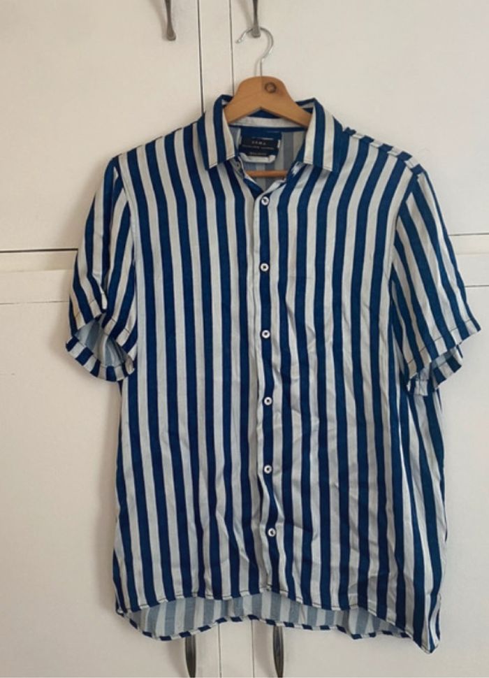 Chemise Zara, satinée à rayures - photo numéro 2