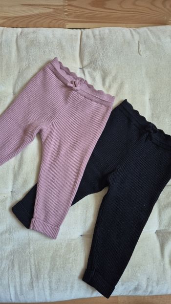 Lot de 2 leggings côtelés