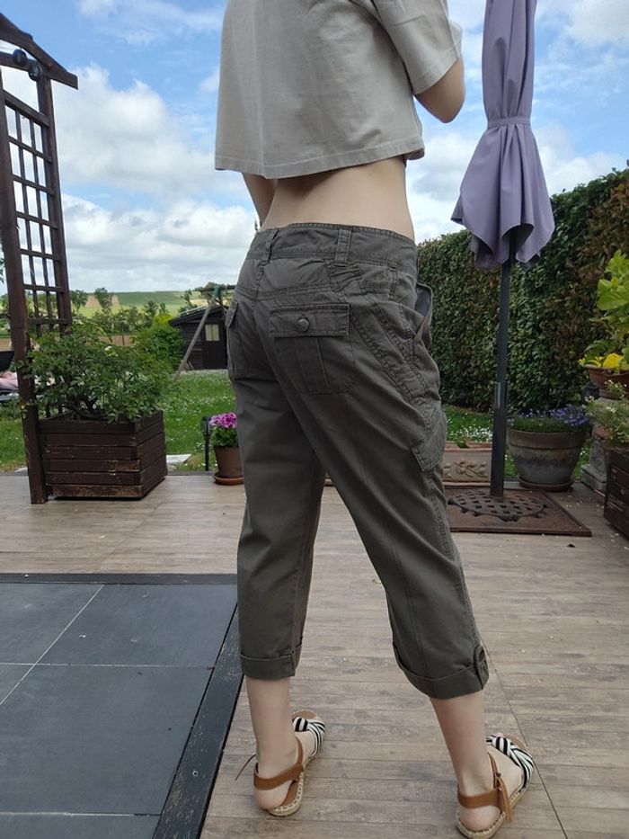 Pantacourt kaki taille basse T40 - Woman - photo numéro 5