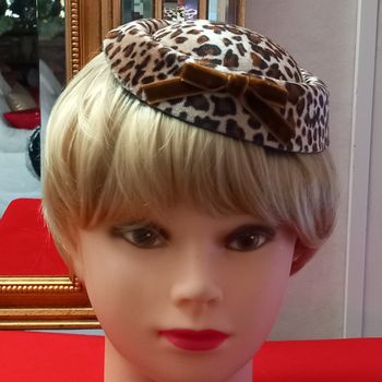 Petit fascinator impression leopard 
