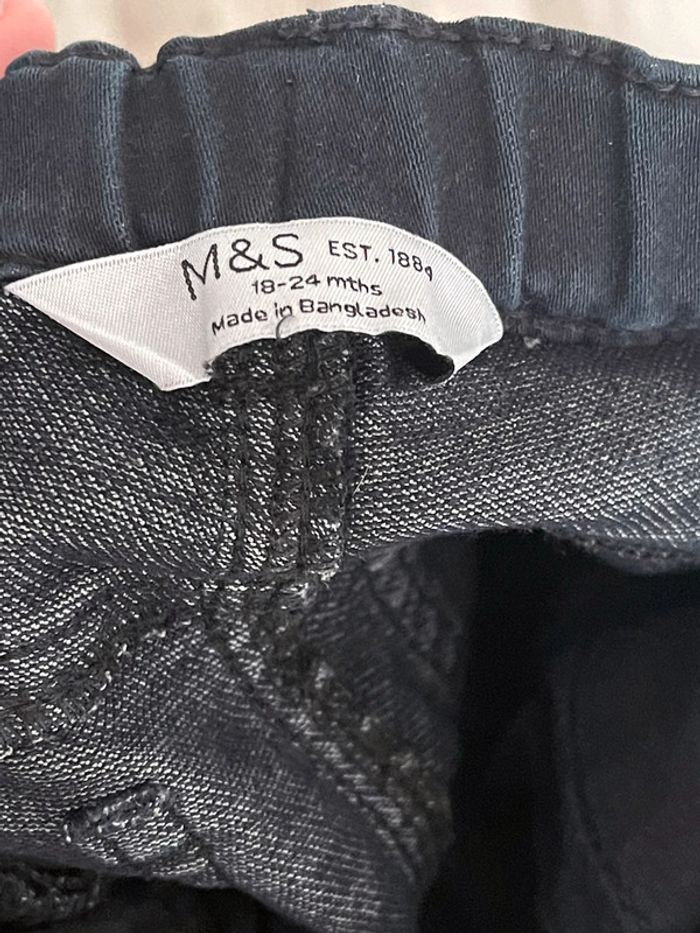 Pantalon noir Marks & Spencer taille 18-24 mois réglable - photo numéro 5