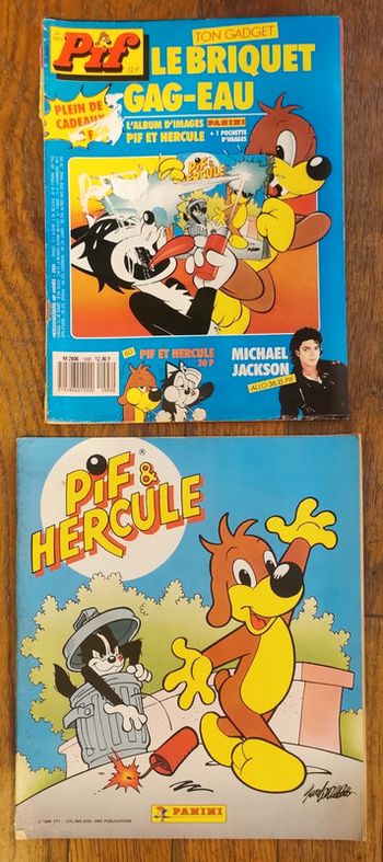 Ancien pif gadget avec album pif et hercule + poster Michael Jackson N°1093 1990 vintage