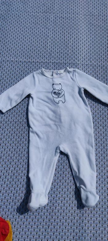 Pyjama velours ours coeur