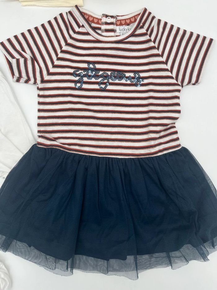 Robe et legging bébé fille lucky kid - photo numéro 2