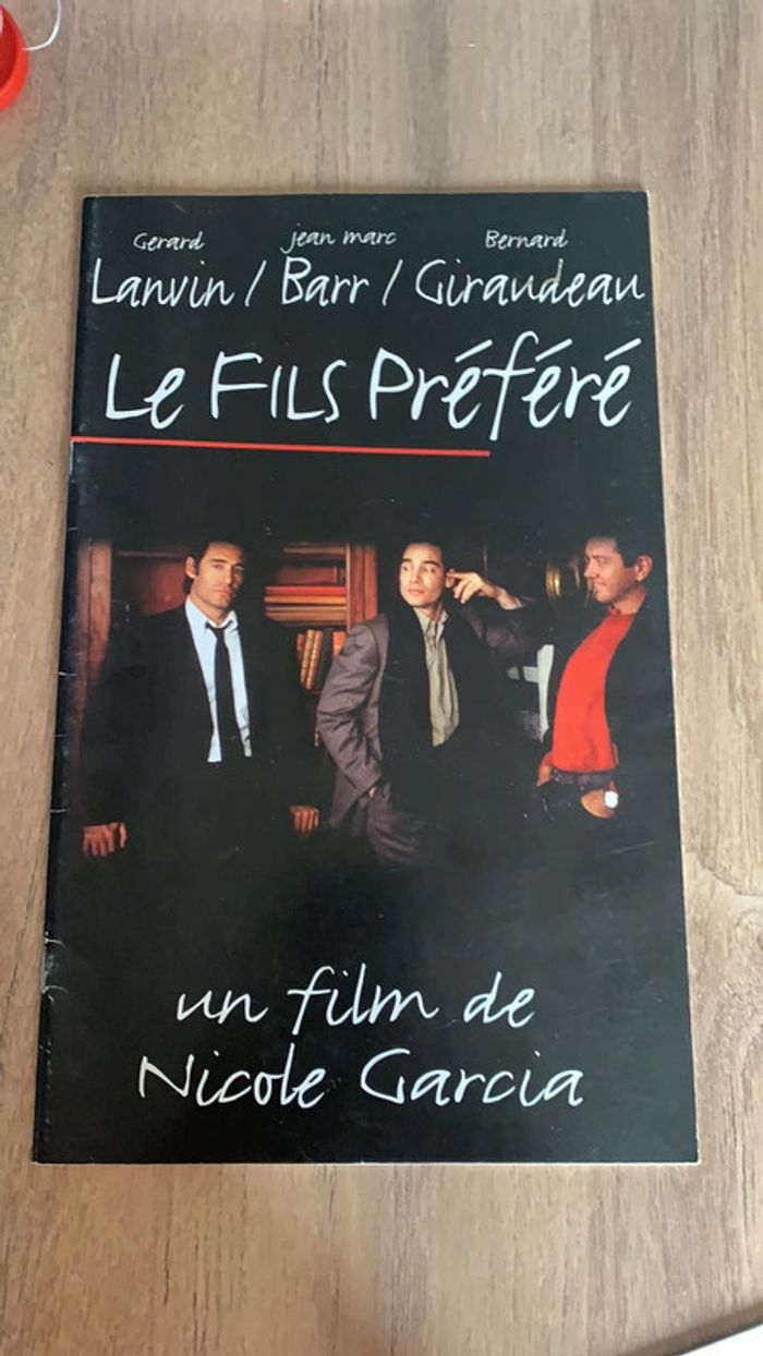 Livret film Le fils préféré Lanvin Barr Giraudeau