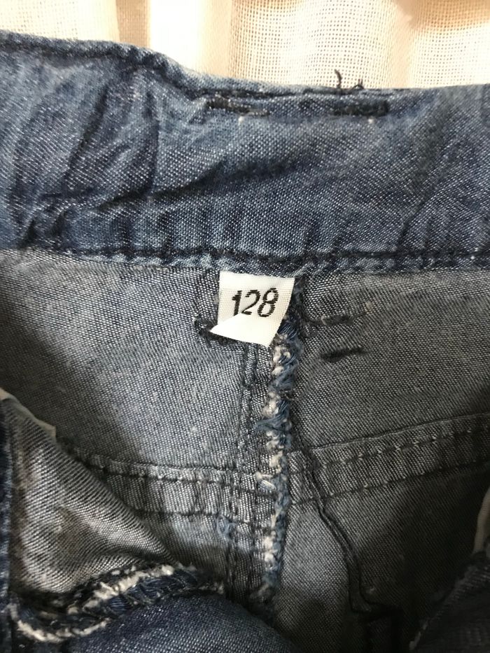 Pantacourt en jeans souple papillon doré 8 ans Zeeman - photo numéro 5